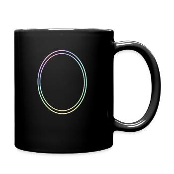 Cercle ovale dans la décoration de couleurs vives - Mug uni - noir - Droite
