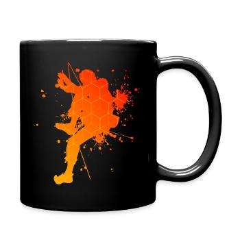 Climbing Bouldering Boulder Bouldern Damen - Tasse einfarbig - Schwarz - Rechts