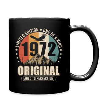 1972 Original Vintage Jahrgang Geburtstag Geschenk - Tasse einfarbig - Schwarz - Rechts
