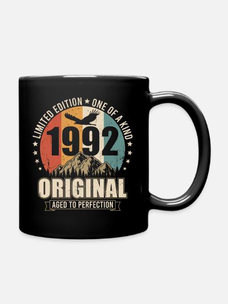 1992 Original Vintage Jahrgang Geburtstag Geschenk - Tasse einfarbig - Schwarz