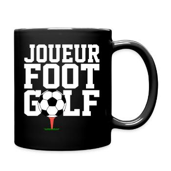 Joueur de foot golf. t-shirt footgolf - Mug uni - noir - Droite