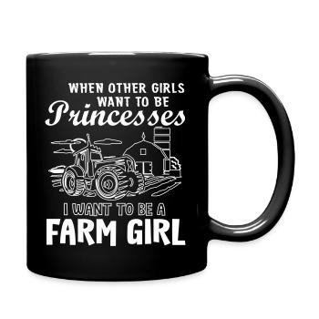 Vous voulez être une fille de ferme cool - Mug uni - noir - Droite