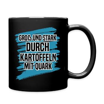 Lustiger Vegetarischer DDR Spruch für Vegetarier - Tasse einfarbig - Schwarz - Rechts