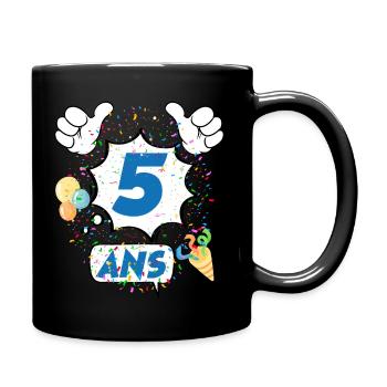 Cadeau 5 Ans Anniversaire Garçon - Mug uni - noir - Droite