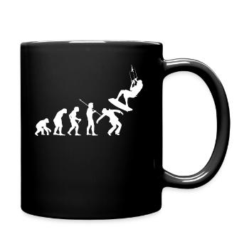Kitesurfen - Tasse einfarbig - Schwarz - Rechts