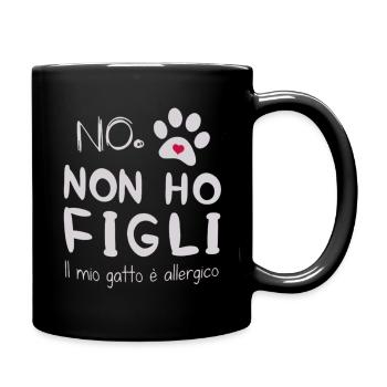chat allergique blanc - Mug uni - noir - Droite