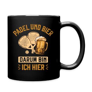 Padel et bière Paddle Tennis Papà Padelista - Mug uni - noir - Droite