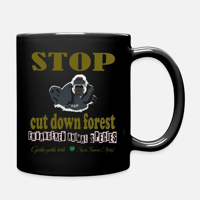 Gorilla - Tasse einfarbig - Schwarz