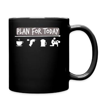 Darts - Darts - Plan for today - Darts Player - Full Colour Mug - black - Right