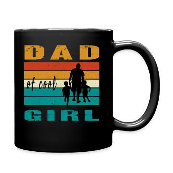 Vintage Mädchen Papa Vater von Mädchen Vatertag - Mug uni - noir - Droite