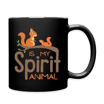 The squirrel is my spiritual animal - Full Colour Mug - black - Right