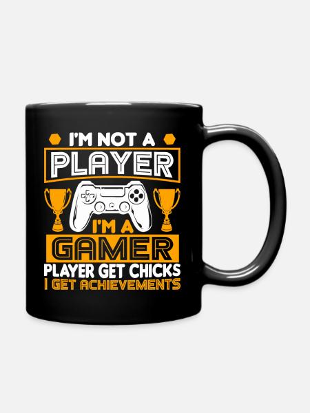 Ich bin kein Spieler Ich bin ein Gamer Spieler bekomme Küken I G - Tasse einfarbig - Schwarz