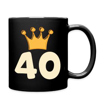 40 ans - Mug uni - noir - Droite