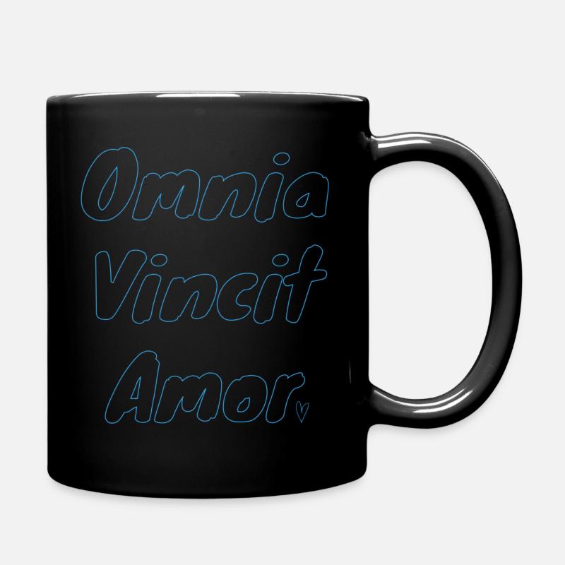 Omnia Vincit Amor - Tasse einfarbig - Schwarz
