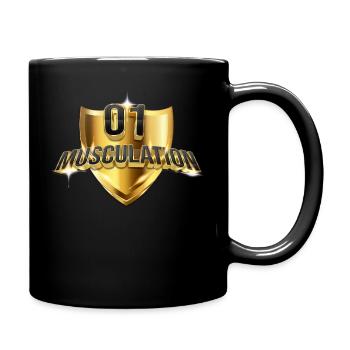 Logo 01Musculation - Mug uni - noir - Droite