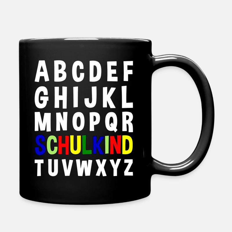 Schulkind ABC - Tasse einfarbig - Schwarz