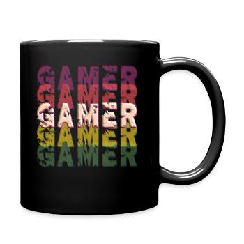 Lettrage Gamer - Mug uni - noir - Droite