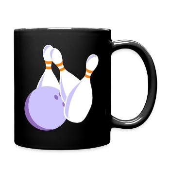 Ten Pin Bowling - Full Colour Mug - black - Right