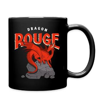 Dragon Rouge sur un Rocher - Mug uni - noir - Droite