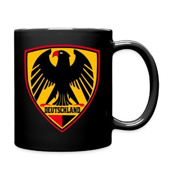Deutschland Weltmeister - Tasse einfarbig - Schwarz - Rechts