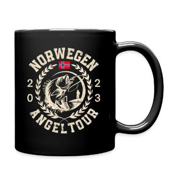 Norwegen 2023 Angeltour - Tasse einfarbig - Schwarz - Rechts
