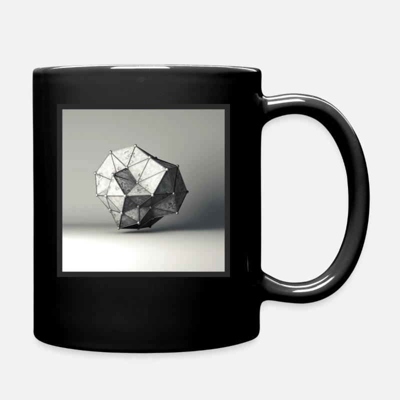 Structure 3D marbrée - Mug uni - noir