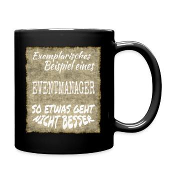 Eventmanager - Tasse einfarbig - Schwarz - Rechts