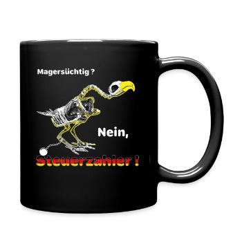 Pleitegeier , Steuerzahler - Tasse einfarbig - Schwarz - Rechts