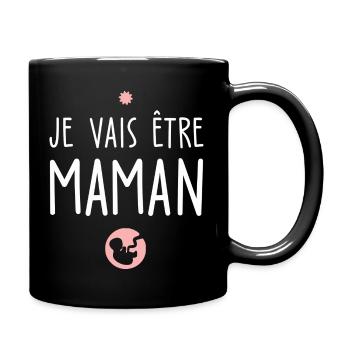 je vais être maman / future maman d'amour - Mug uni - noir - Droite