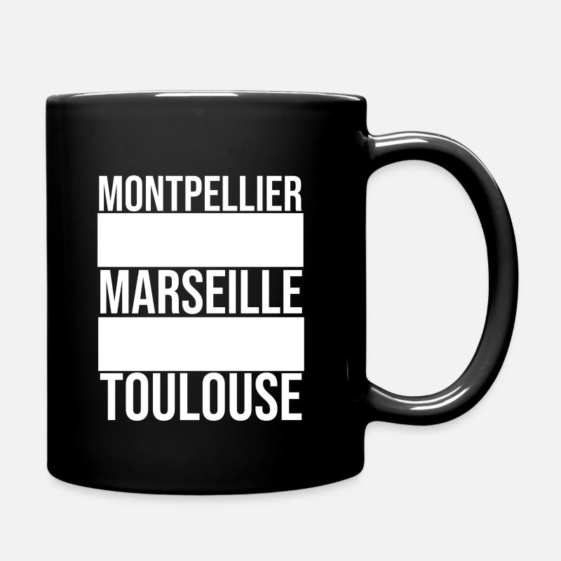 Toulouse Marseille Montpellier T-Shirts Pullover - Tasse einfarbig - Schwarz