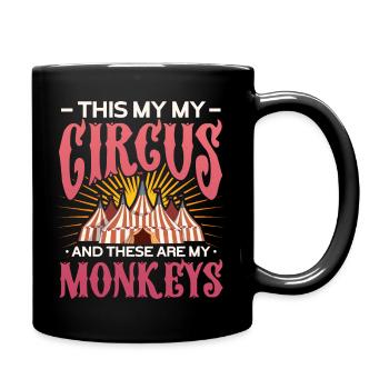C’est mon cirque et ce sont mes singes Design - Mug uni - noir - Droite