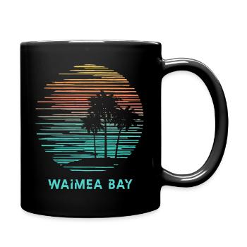 Waimea Bay Oahu Hawaii Sunset Vacation Souvenir - Full Colour Mug - black - Right