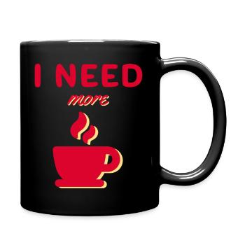 Kaffee, Kaffeemaschine, Kaffee trinken, Barista - Tasse einfarbig - Schwarz - Rechts