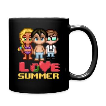 Love Summer - Tasse einfarbig - Schwarz - Rechts