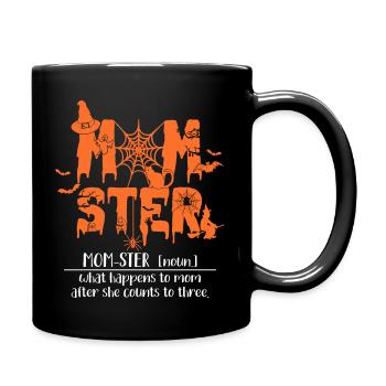 Momster - Mama Monster Mutter Halloween Kostüm - Tasse einfarbig - Schwarz - Rechts