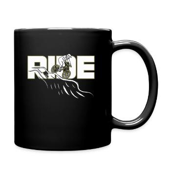 Mountain Bike Downhill Bike Tour Biker - Full Colour Mug - black - Right