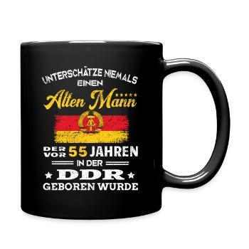 Birthday 55 years GDR Born Ossi Old man - Full Colour Mug - black - Right