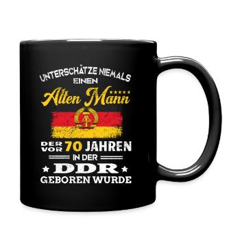 Birthday 70 years GDR Born Old man - Full Colour Mug - black - Right