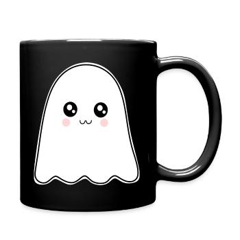 Halloween T-shirt Gespenst spooky cute Shirt - Tasse einfarbig - Schwarz - Rechts
