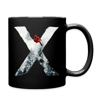 X – decorative character – winter - Full Colour Mug - black - Right