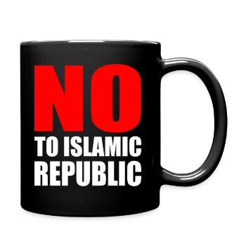 no to islamic republic - Tasse einfarbig - Schwarz - Rechts