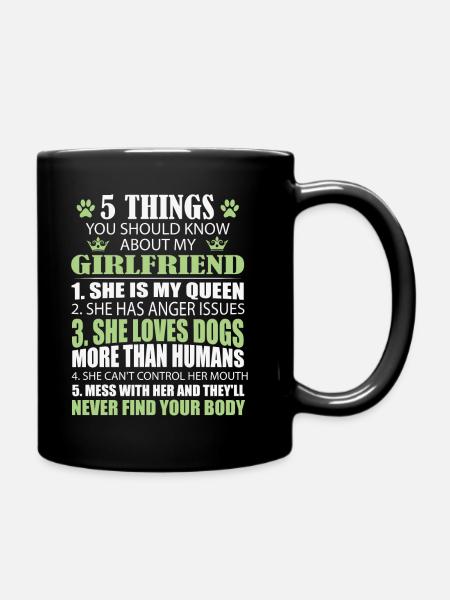 Ma copine et mon petit ami 5 choses que vous savez sur - Mug uni - noir