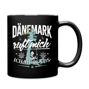 Dänemark ruft mich - Ich muss los - Tasse einfarbig - Schwarz - Rechts