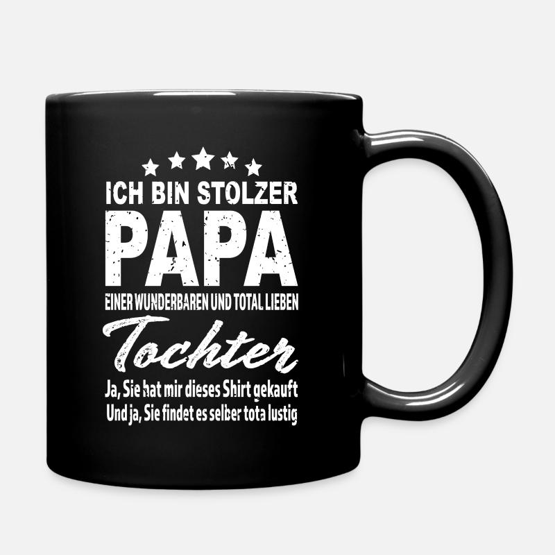 Stiefvater Bonuspapa Stolzer Stiefpapa - Tasse einfarbig - Schwarz