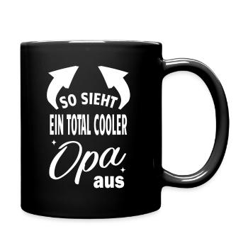 Opa Enkel Opi Enkelkinder Enkelin Komplizen Vater - Tasse einfarbig - Schwarz - Rechts