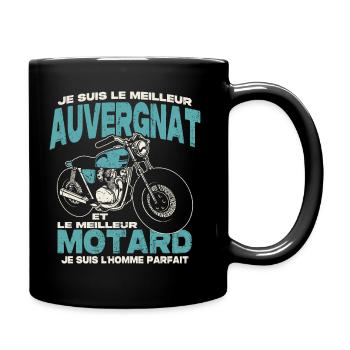 Le meilleur auvergnat et le meilleur motard - Mug uni - noir - Droite