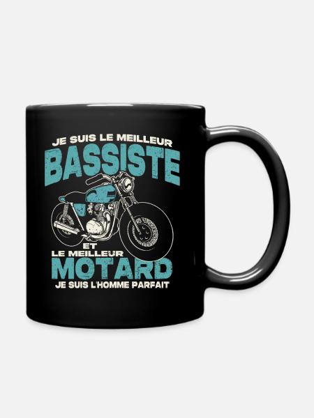 Le meilleur bassiste et le meilleur motard - Mug uni - noir