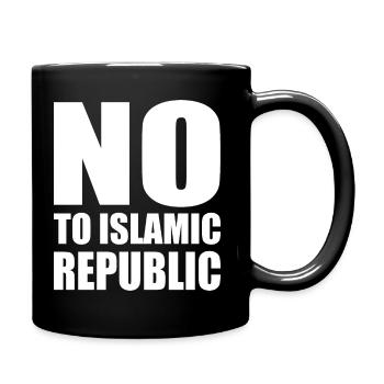 no to islamic republic - Tasse einfarbig - Schwarz - Rechts