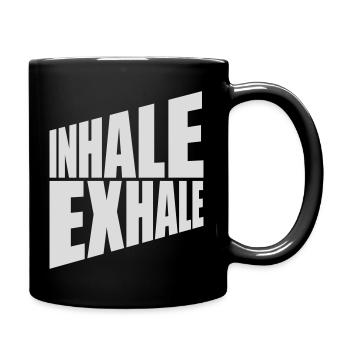 Inspirez expirez Yoga citation - Mug uni - noir - Droite