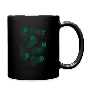 Stoned Grün - Tasse einfarbig - Schwarz - Rechts